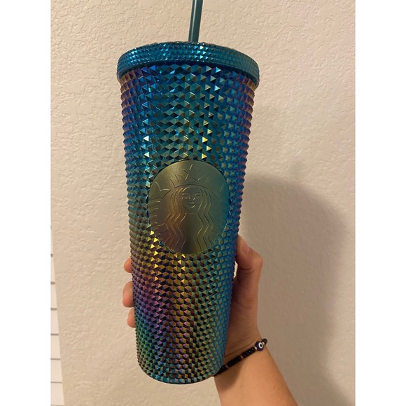 Venti Overseas Starbucks Green Oil Slick Tumbler - Picture 3 of 3